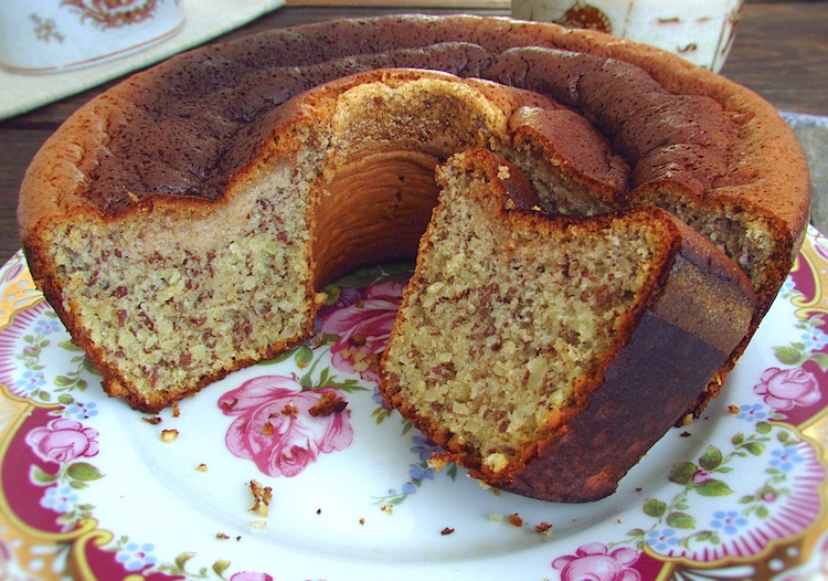 Almond cake on a plate