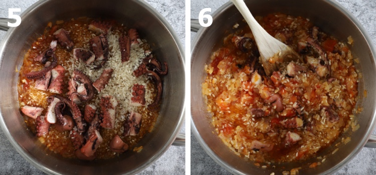 Arroz de polvo passo 5 e 6