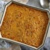 Easy tuna rice casserole in a baking dish
