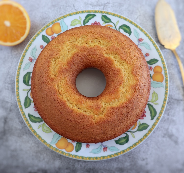 Orange cake on a plate