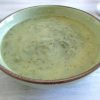 Portuguese green soup on a soup bowl