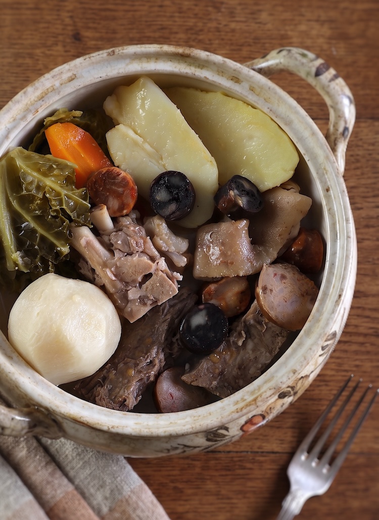 Portuguese Stew (Cozido à Portuguesa) in a tureen