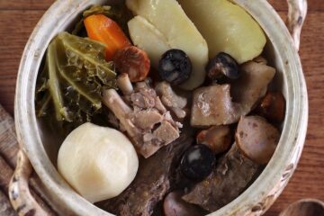 Portuguese Stew (Cozido à Portuguesa) in a tureen