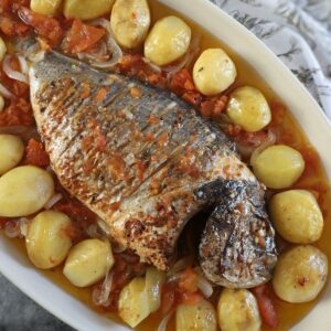 Portuguese Style Baked Fish