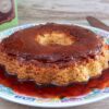 Pudim flan num prato