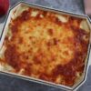 Bacalhau com natas numa assadeira