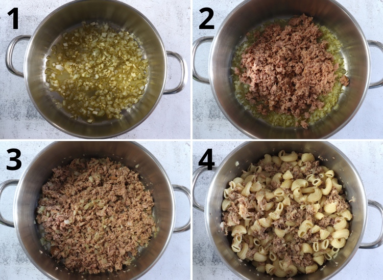 Easy pasta gratin with tuna steps