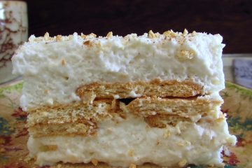 Marie biscuit semifreddo on a plate