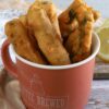 Peixinhos da Horta (Portuguese Fried Green Beans) in a mug