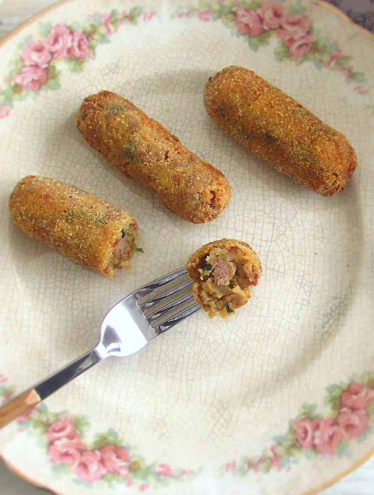 Beef croquettes on a plate