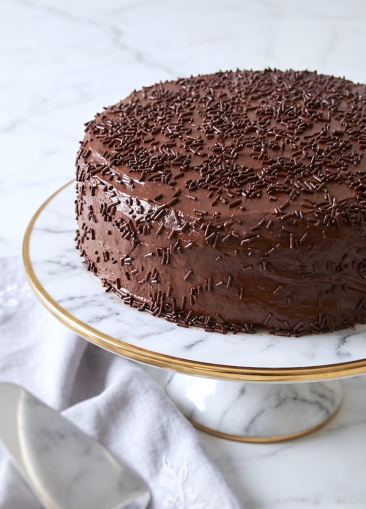 Bolo Brigadeiro num prato