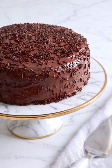 Bolo Brigadeiro num prato