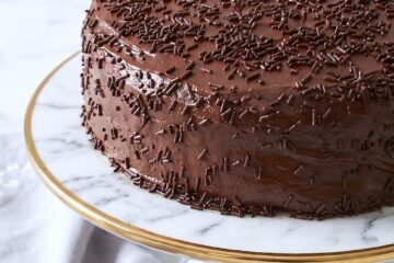 Brigadeiro Cake on a plate
