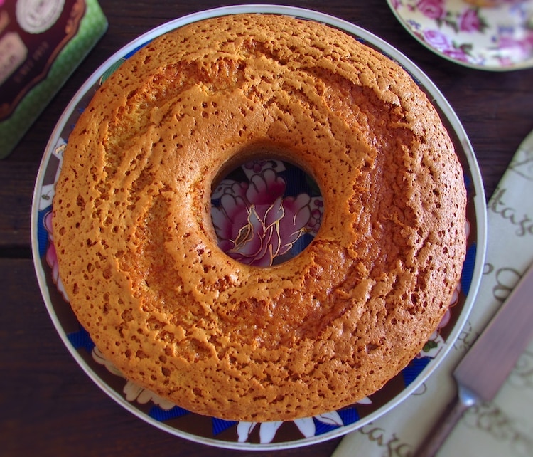 Honey cake on a plate