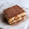 Tiramisú com Queijo Mascarpone num prato