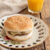 Homemade Pork Burgers on a plate