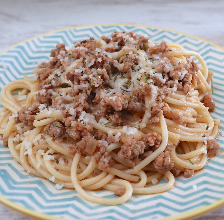 Spaghetti Bolognese on a plate