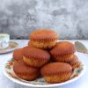 Orange muffins on a plate
