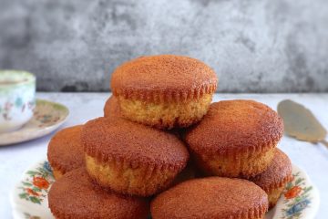 Orange muffins on a plate