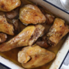 Oven-Baked Chicken on a baking dish