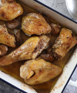 Oven-Baked Chicken on a baking dish