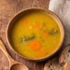 Portuguese Vegetable Soup with Cabbage in a soup bowl