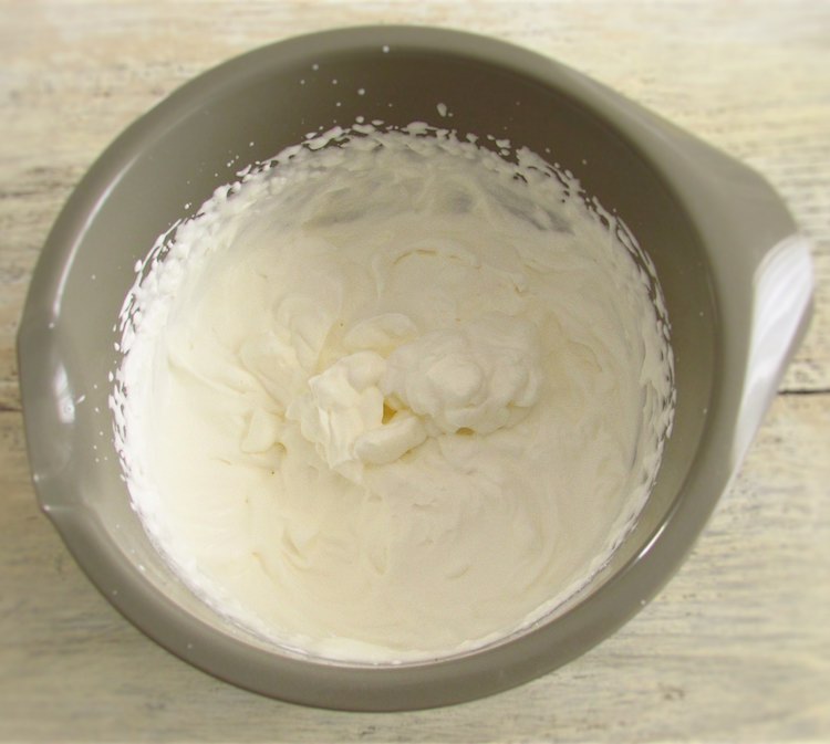 Whipped cream on a bowl