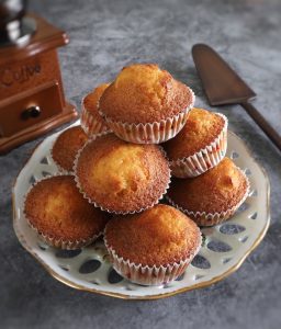 Homemade milk muffins on a plate