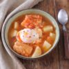 Portuguese Cod Soup served in a soup bowl