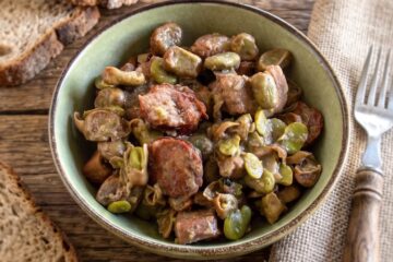 Portuguese Fava Beans in a dish bowl
