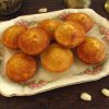 Almond muffins on a platter