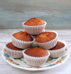 Coconut muffins on a plate