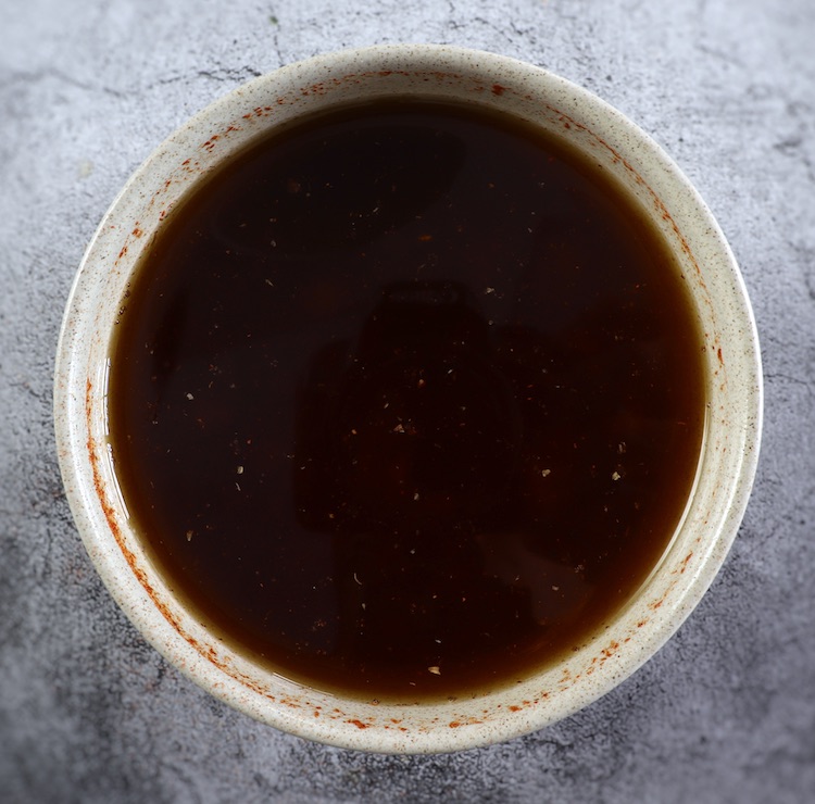 Honey sauce on a bowl