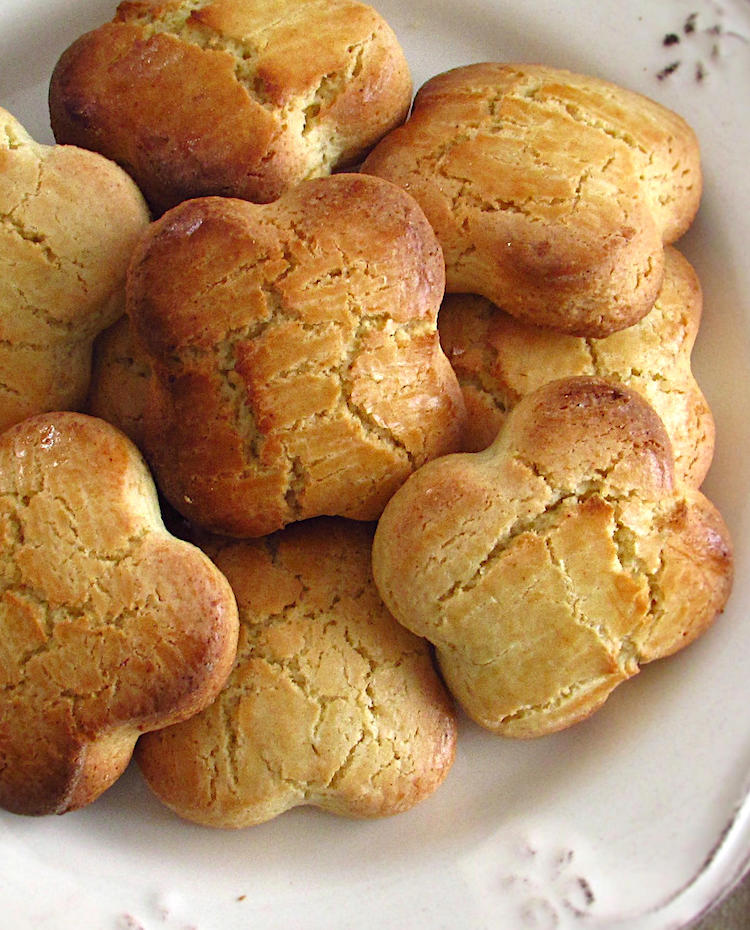 Olive oil biscuits on a plate