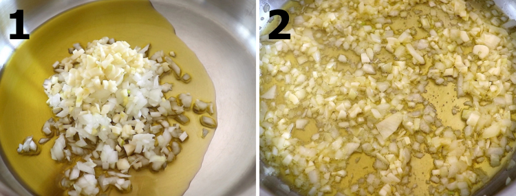 Camarão frito com alho e limão passo 1 e 2