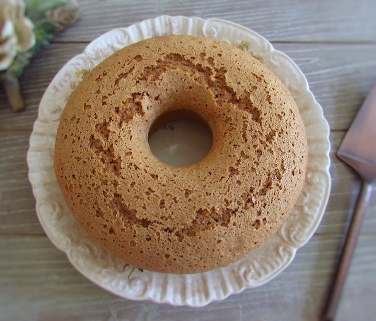 Cinnamon fennel cake dough on a plate