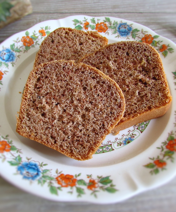 Slices of cinnamon fennel cake dough on a plate