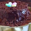 Easter nest on a plate