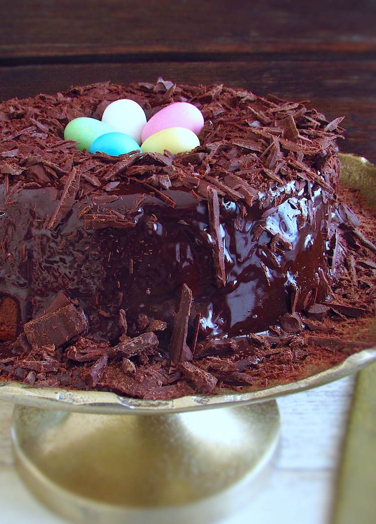 Easter nest on a plate