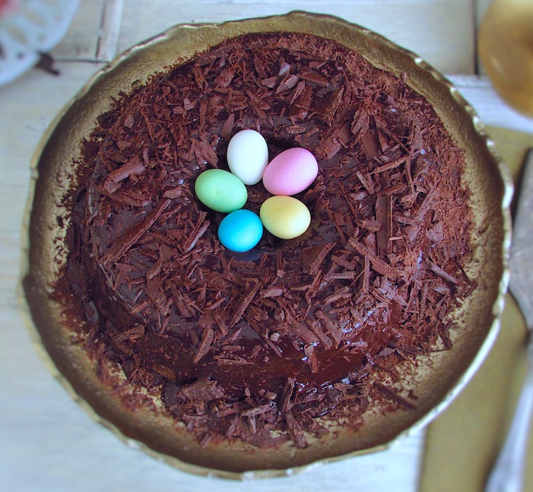 Easter nest on a plate