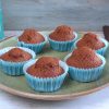 Simple chocolate orange muffins on a plate