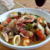 Portuguese seafood stew on a dish