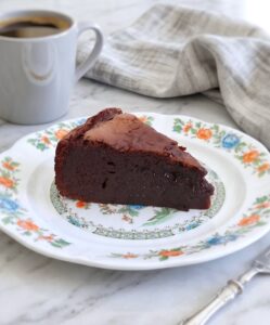 Slice of moist Chocolate Cake on a plate