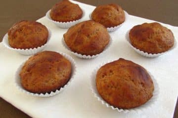 Banana muffins on a plate
