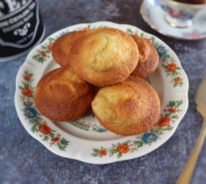 Homemade muffins on a plate