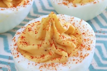 Stuffed eggs on a plate