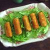 Chicken croquettes on a platter