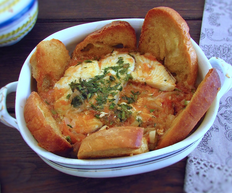 Dogfish stew on a tureen