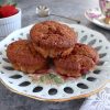 Strawberry muffins on a plate
