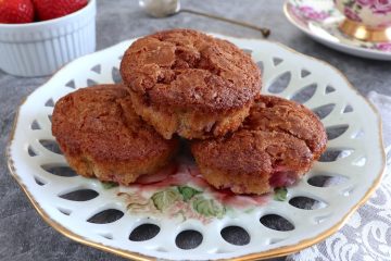 Strawberry muffins on a plate